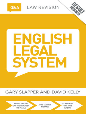 cover image of Q&A English Legal System